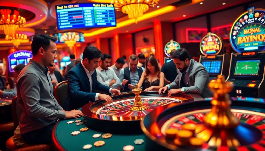Join the thrilling action at 999bet com with vibrant casino games, roulette, and eager players betting on big wins.